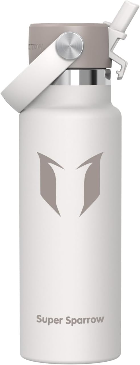 Counciller | Super Sparrow Insulated Water Bottle with Straw Lid (350ml, 500ml, 750ml, 1L) - BPA-Free & Leak-Proof