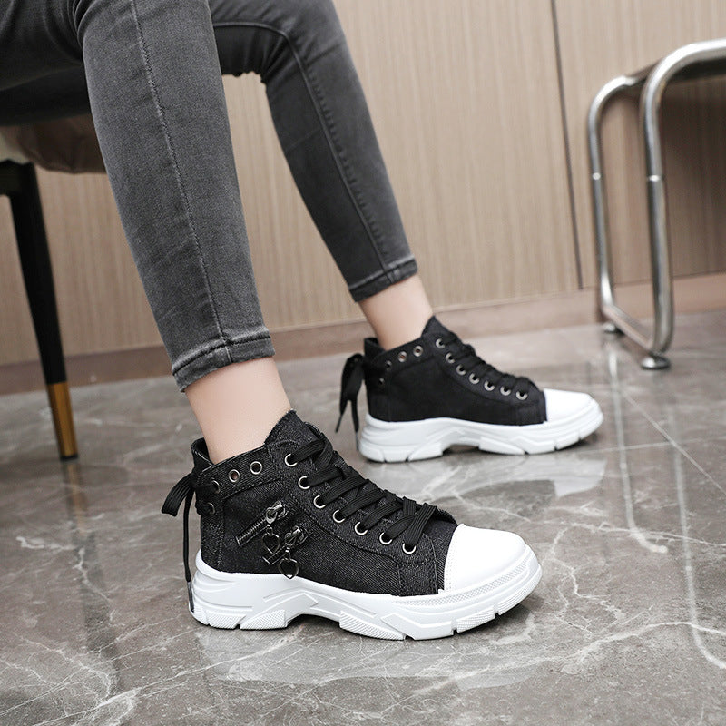 Women's Stylish Chunky Canvas Sneakers