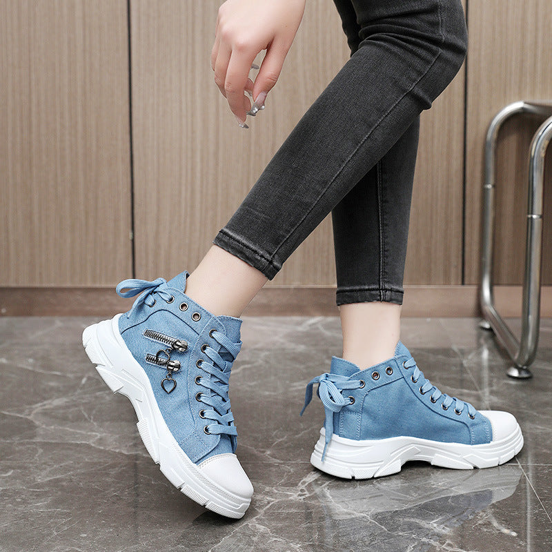 Women's Stylish Chunky Canvas Sneakers