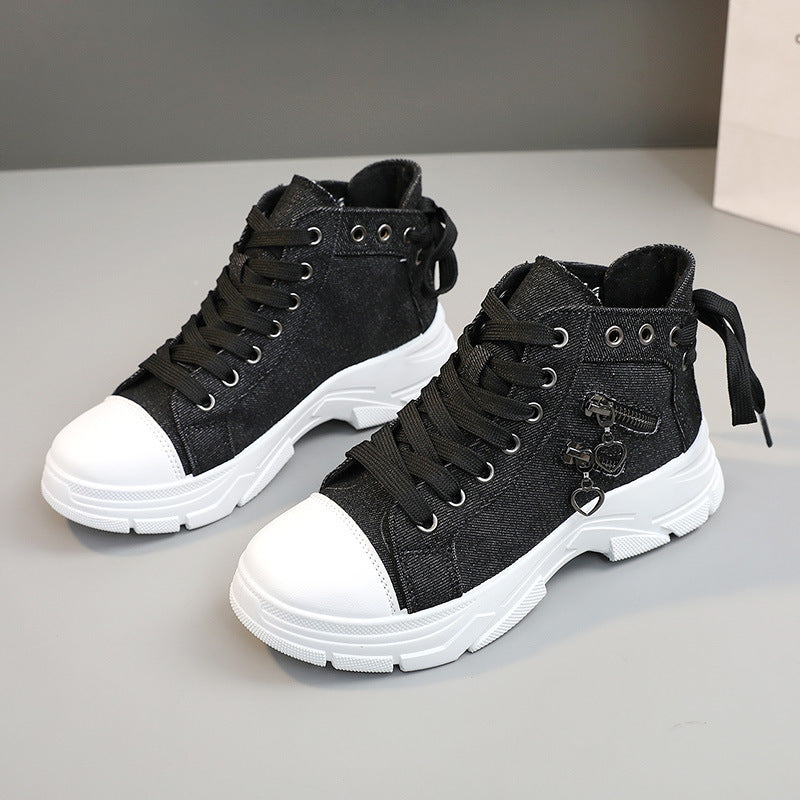 Women's Stylish Chunky Canvas Sneakers